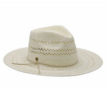 Load image into Gallery viewer, Danika Adjustable Paper Straw Wide Brimmed Resort Hat: White