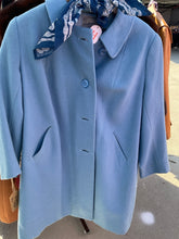 Load image into Gallery viewer, Blue wool vintage swing coat
