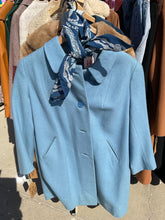 Load image into Gallery viewer, Blue wool vintage swing coat
