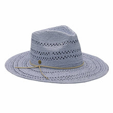 Load image into Gallery viewer, Danika Adjustable Paper Straw Wide Brimmed Resort Hat: Blue
