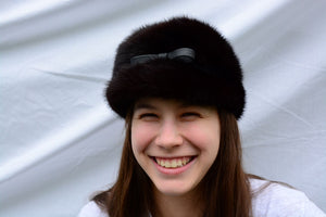 Fur Hat Vintage Newsboy style