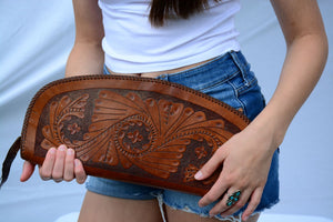 Purse- Vintage Tooled Leather handbag