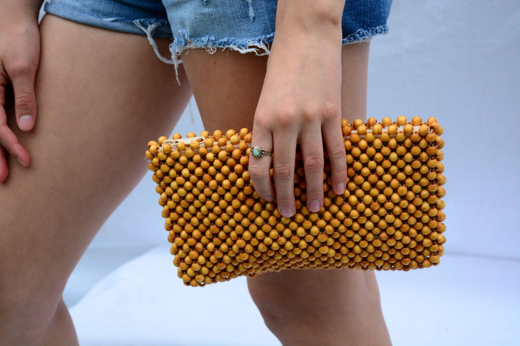 Purse-Vintage Wooden Beads