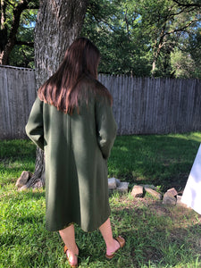 Coat-ladies hunter Green vintage coat