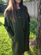 Load image into Gallery viewer, Coat-ladies hunter Green vintage coat
