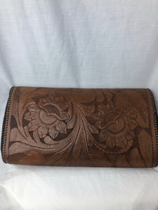 Clutch - Vintage Tooled Leather