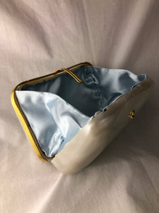 Vintage Lucite pearlized clutch